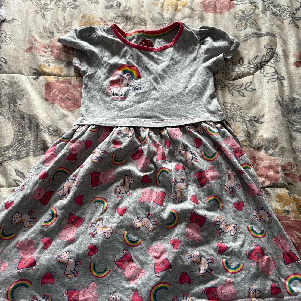 Gray and Pink Peppa Pig Dress